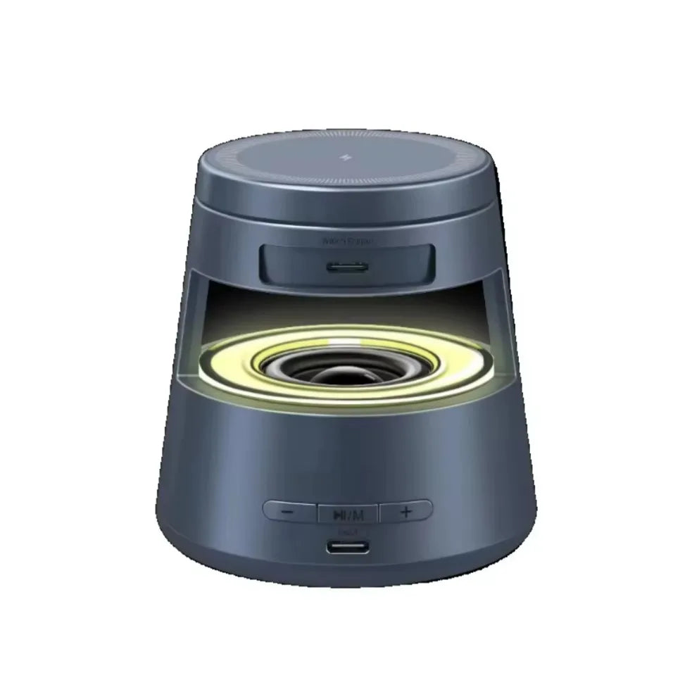 3 in 1 Desktop Wireless Charger LED Light Speaker Magnetic Fast Wireless Charging Phone Stand Holder For iPhone 16 Apple Watch