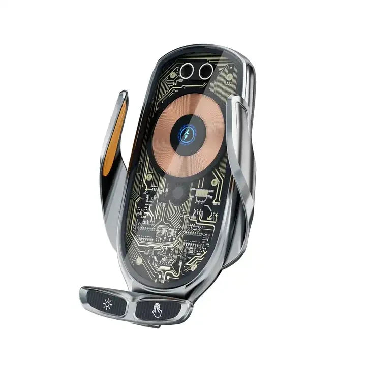 2023 New V6 High Quality Punk Style Fast Wireless Charging Mobile Phone Holder Mobile Installation Mobile Phone Charger 66W