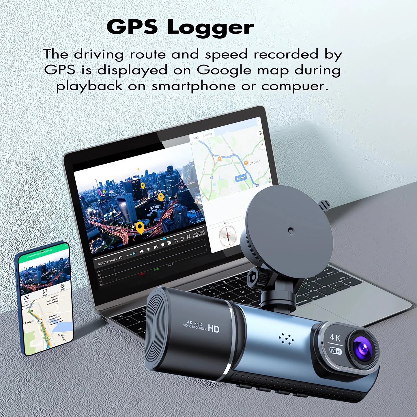 3 Channel 4K+2.5K+1080P Car DVR 5G WIFI GPS Dash Cam Camera Cabin Drive Recorder Dashcam Black Box 24H Monitoring Night Vision