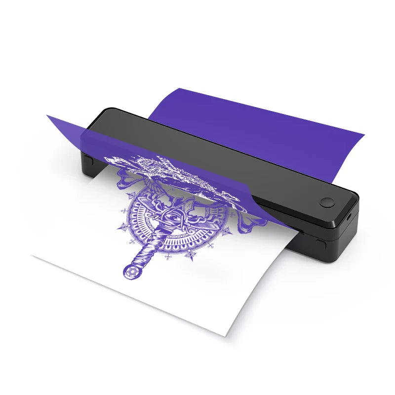 Mini Tattoo Stencil Printer Office Files Home Wireless Bluetooth A4 Thermal Printer Compatible with Android/iOS Phone Tablets&PC