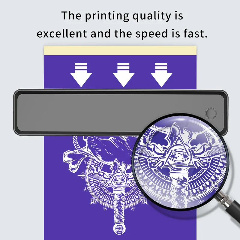 Mini Tattoo Stencil Printer Office Files Home Wireless Bluetooth A4 Thermal Printer Compatible with Android/iOS Phone Tablets&PC