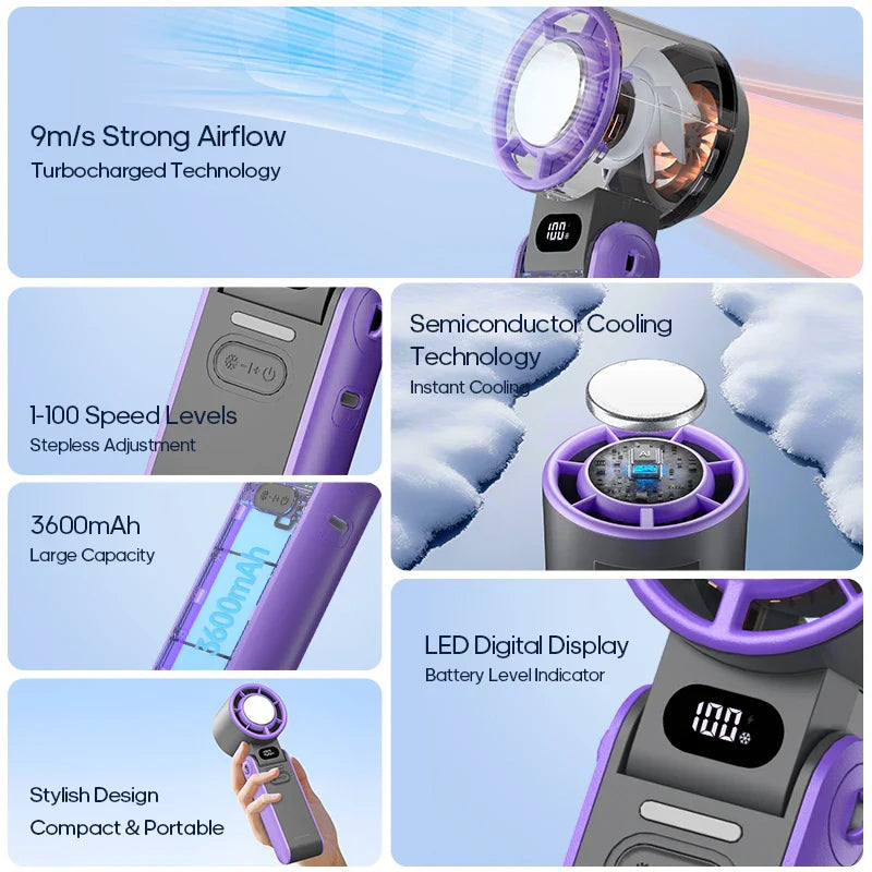 Ohwin Tech - Outdoor Foldable Portable Handheld Fan