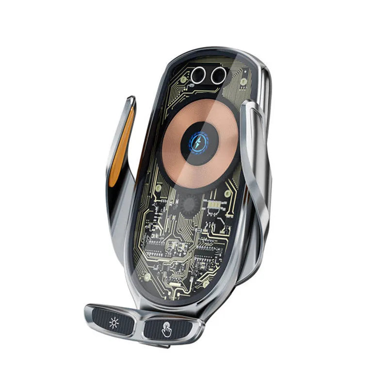 2023 New V6 High Quality Punk Style Fast Wireless Charging Mobile Phone Holder Mobile Installation Mobile Phone Charger 66W