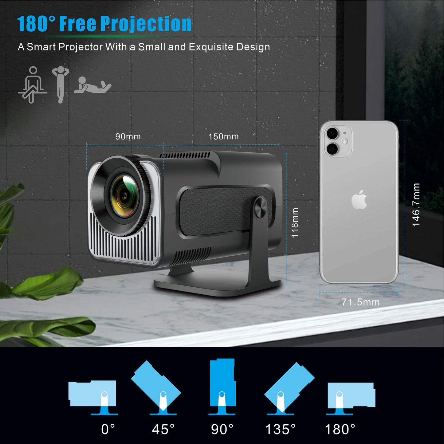 Ohwin Tech - HY320 Smart Mini Projector